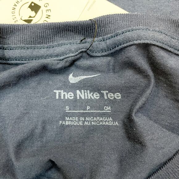 Nike Men's Houston Astros Navy Team Swoosh Lockup Short Sleeve T Shirt Size S - Picture 4 of 5